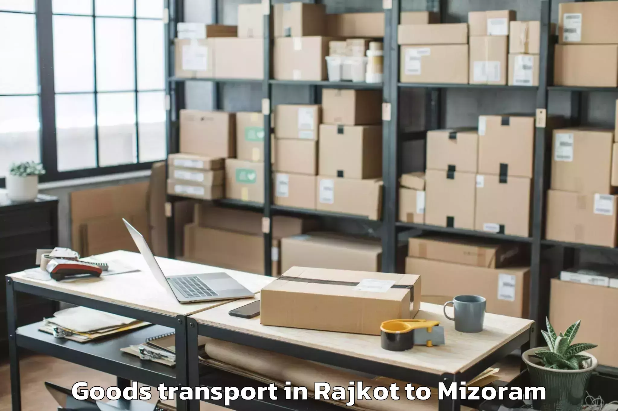 Reliable Rajkot to Khawzawl Goods Transport